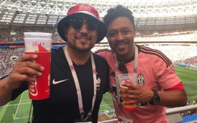 Friends, we all have them, FRIENDS!  I met Jared for the first time in Las Vegas, two weeks later we met up at halftime of the 2014 World Cup in Recife Brazil at the USA vs. Germany Game! Such an awesome game to go to as a Citizen of the US of A! 4 years Later, World Cup in Russia 2018, we met up in Moscow to Last minute buy tickets to watch France vs. Denmark on my 2nd to last day before I left home! Here is our proof! lol Cheers! Find yourself a friend like Jared, when you share a passion for sports, your friendship will go far and wide. i know i'll see him in Qatar as well :)