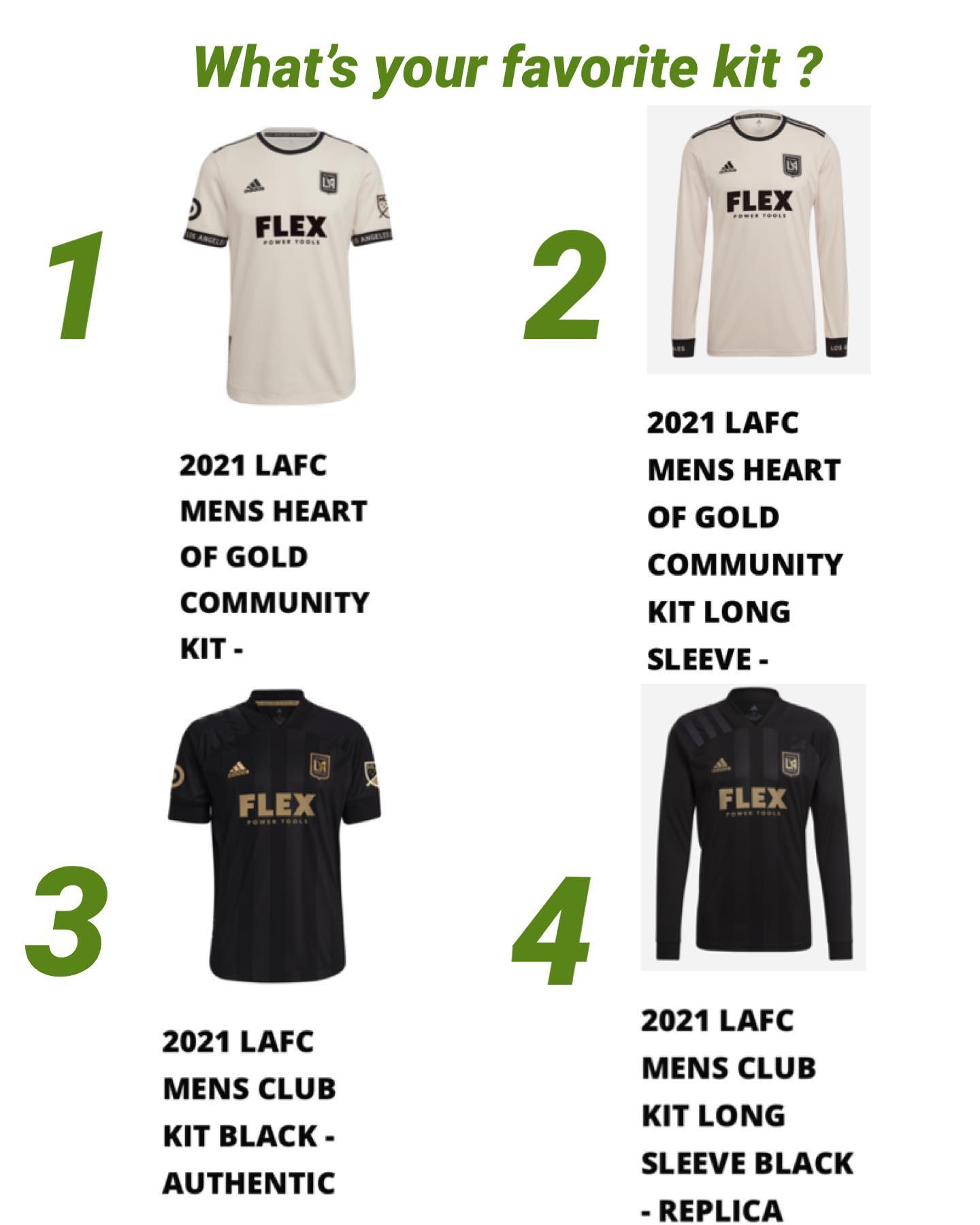 LAFC dropped their new jerseys for season 4! Which one is ur favorite? I personally like 2 and 3 and for all the fans who are new to this, sponsors change almost every season so we had a good run with our last sponsor but in the name of Mr Jay to the Zizzle, on to the next one! Can we get an all Gold 3rd kit doe! 
.
.
.
#losangelesfootballclub️